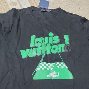 Louis Vuitton  Black and Green T-Shirt